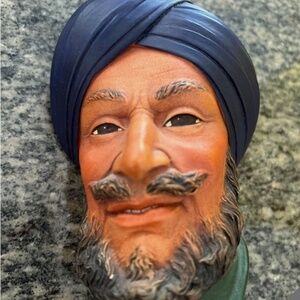 VINTAGE BOSSONS "SIKH" CHALKWARE HEAD / ENGLAND